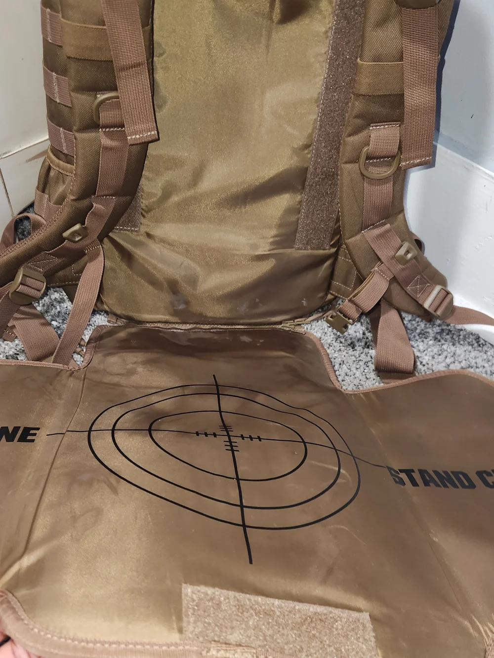 Tactical Baby Gear Daypack Diaper travel Bag Backpack Coyote Brown W/ Patch
